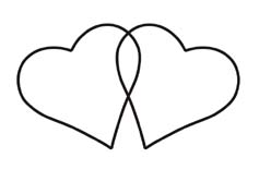 motif 2 coeurs pour verre gravé