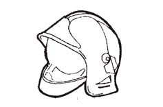 motif casque pompier pour verre gravé