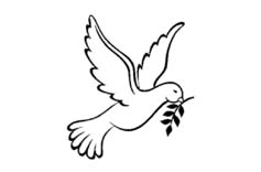 motif colombe à graver sur verre