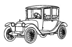 motif voiture ancienne à graver sur verre