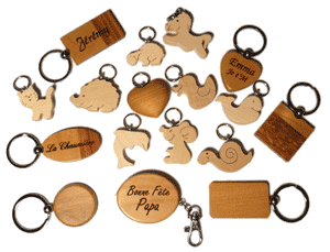 Porte-clés personnalisé avec son prénom en bois - PrimoLaser